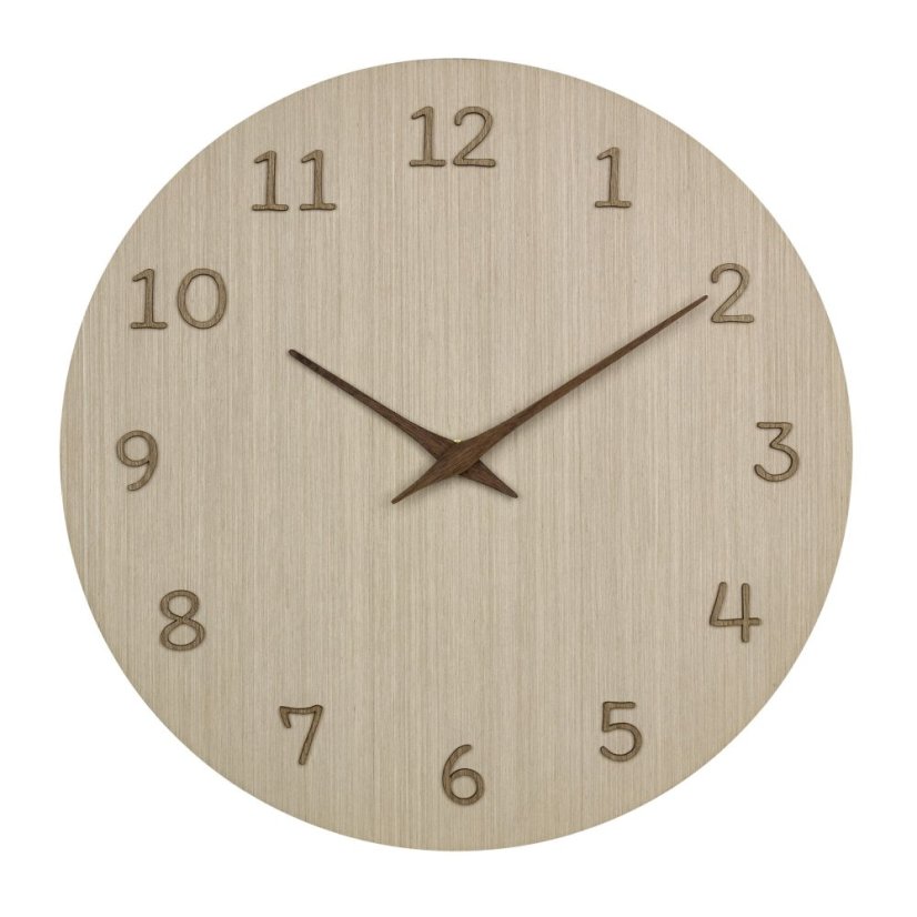 TFA 60.3072.01 - analogové dřevěné nástěnné hodiny - tmavé číslice