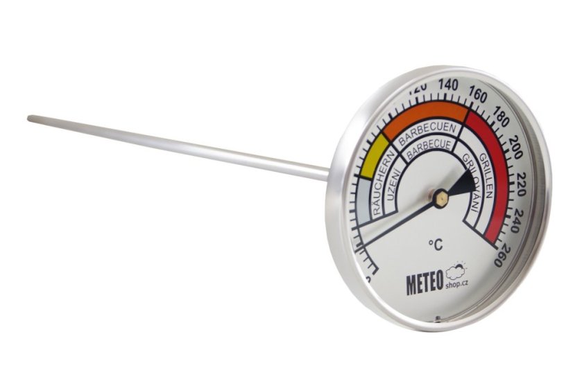 Meteoshop teploměr do udírny - průměr 100 mm, stonek 400 mm