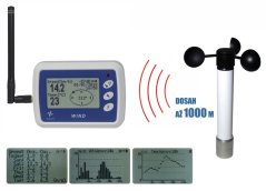 Bezdrátový měřič rychlosti větru s dlouhým dosahem WL12X-WS