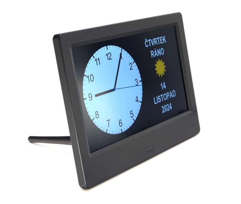 Airbi NOTE - hodiny s kalendářem, textovými upozorněními a fotorámečkem