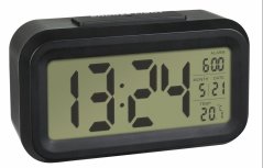TFA 60.2018.01 - LUMIO - Digitální budík s možností podsvícení - barva černá