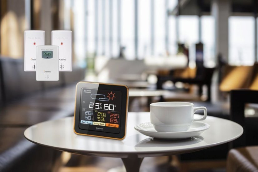 Meteorologická stanice s barevným displejem Oregon Scientific RAR502S + 3 bezdrátové senzory