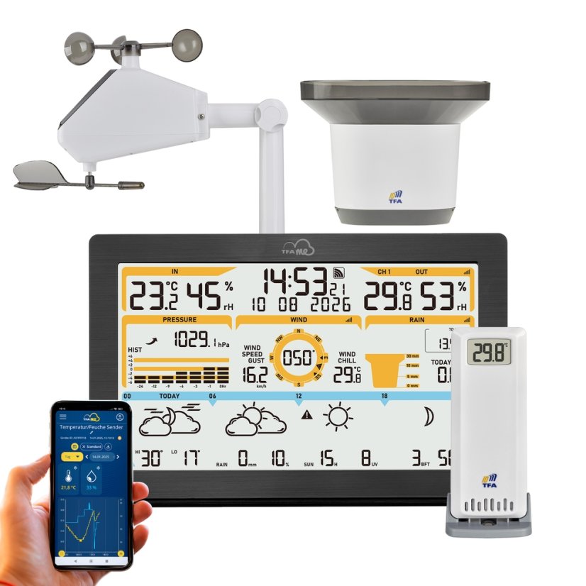TFA 35.8106.01 - Bezdrátová WiFi meteostanice s chytrou předpovědí TFA.me ID-05