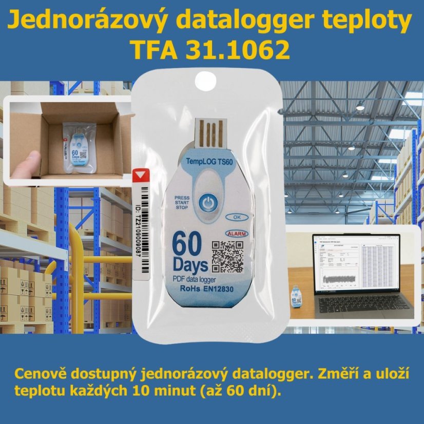 TFA 31.1062.02 - jednorázový datalogger teploty TempLOG TS60