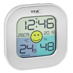 TFA 30.5050.54 - Digitální teploměr s vlhkoměrem - stříbrný