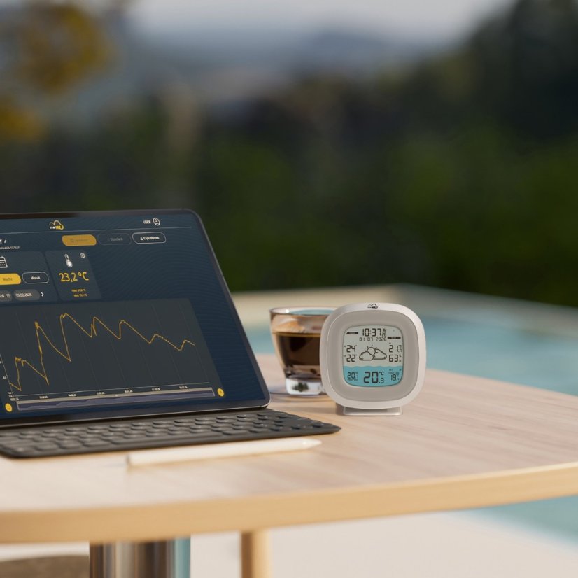 TFA 35.8114.10 - Bezdrátová WiFi meteostanice s chytrou předpovědí a bazénovým čidlem TFA.me ID-09
