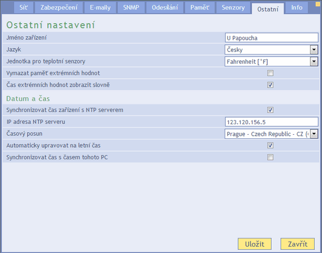 TH2E - Ethernetový teploměr s vlhkoměrem
