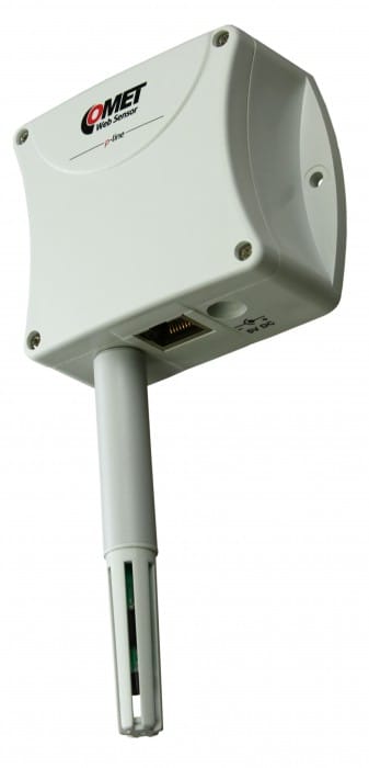 Comet P8511 - Web Sensor - jednokanálový snímač teploty a vlhkosti pro Ethernet + kalibrační list