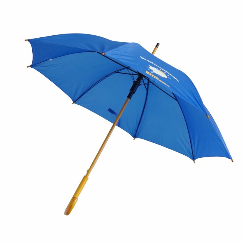 Deštník holový vystřelovací - modrý s logem METEOshop