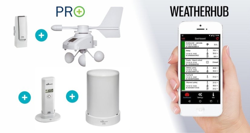 TFA 31.4005.02 - WEATHERHUB - Bezdrátový monitor klimatu - startovní balíček č. 5