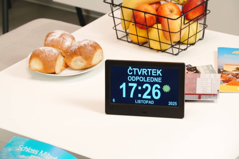 Airbi NOTE - hodiny s kalendářem, textovými upozorněními a fotorámečkem