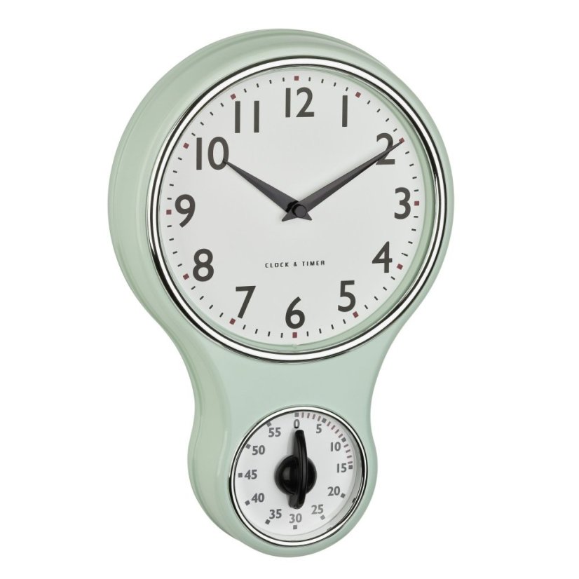 TFA 60.3073.20 - kuchyňské nástěnné hodiny s minutkou RETRO