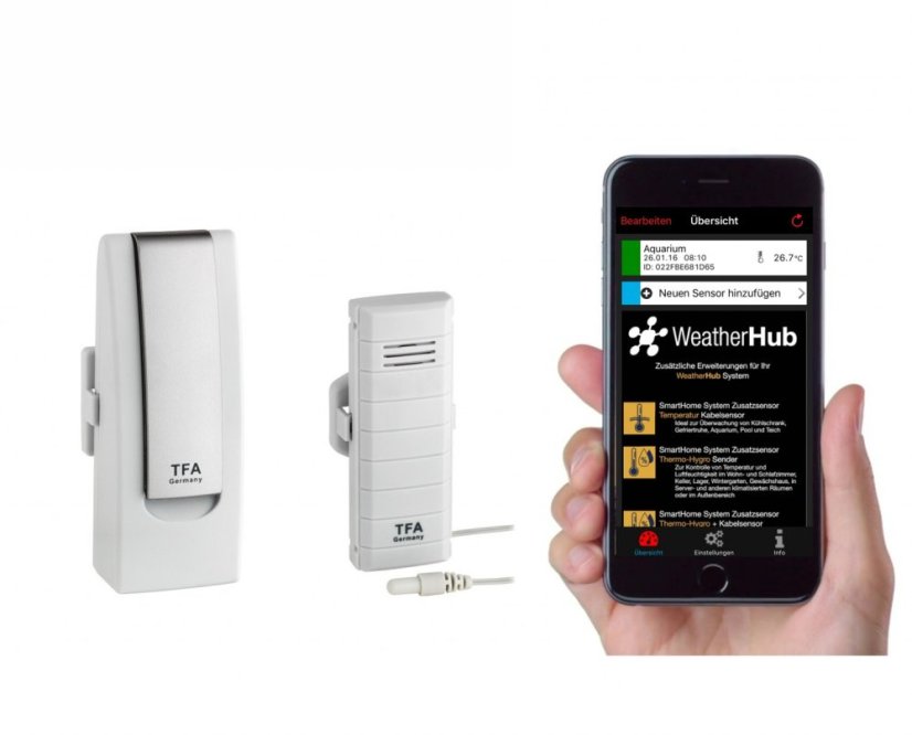 TFA 31.4002.02 - WEATHERHUB - Bezdrátový monitor klimatu - startovní balíček č. 2