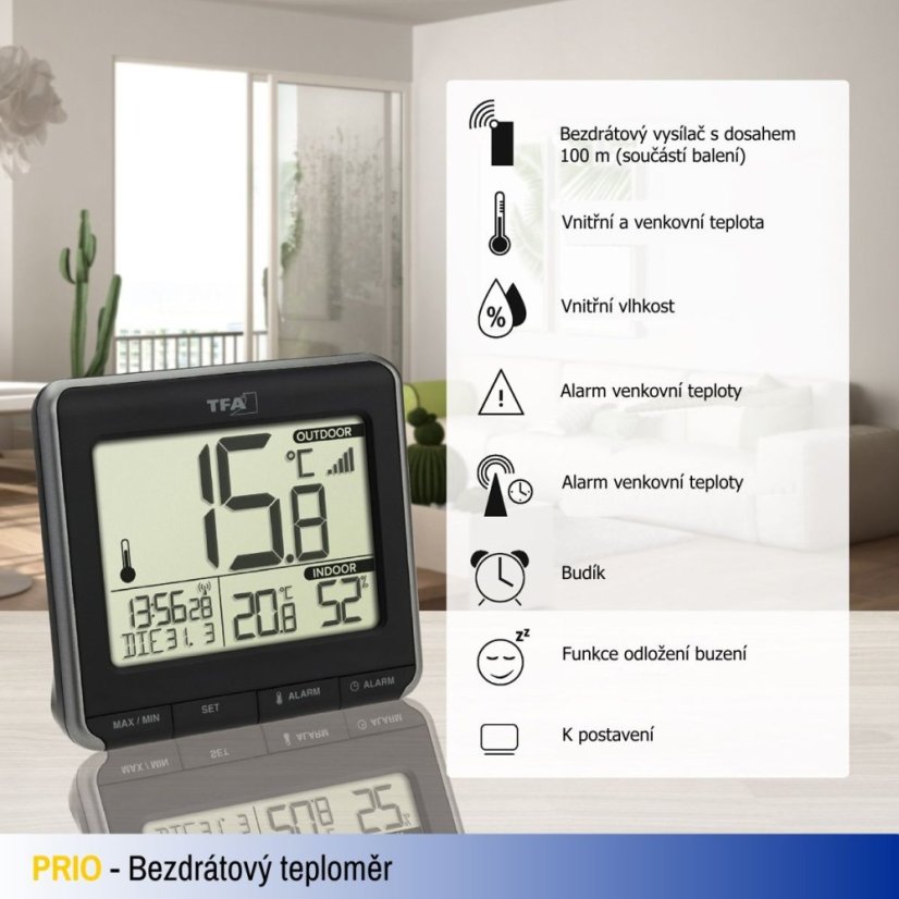 TFA 30.3069.01 - PRIO - Bezdrátový teploměr