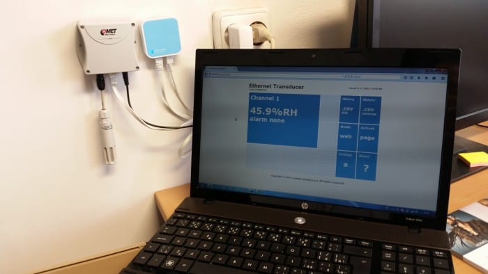 Comet P8510 - Web Sensor - snímač teploty ethernet + kalibrační list