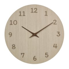 TFA 60.3072.01 - analogové dřevěné nástěnné hodiny - tmavé číslice