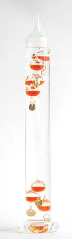Teploměr Galileo 43 cm - kuličky oranžové