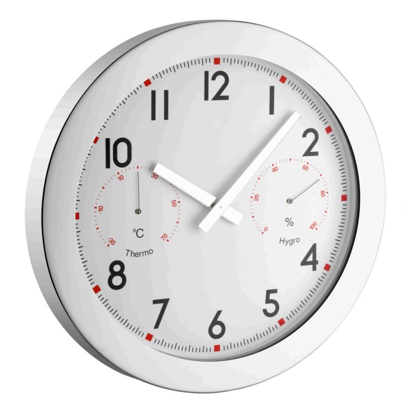 TFA 60.3005 - Nástěnné hodiny s teploměrem a vlhkoměrem