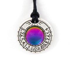 Náhrdelník a sluneční hodiny Jupiter - duhový kámen