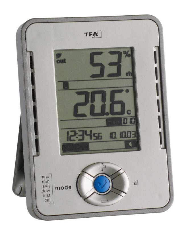 Profi teploměr s vlhkoměrem připojitelný k PC TFA 30.3015