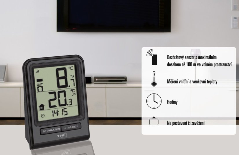 TFA 30.3063.01 - PRISMA - Bezdrátový teploměr