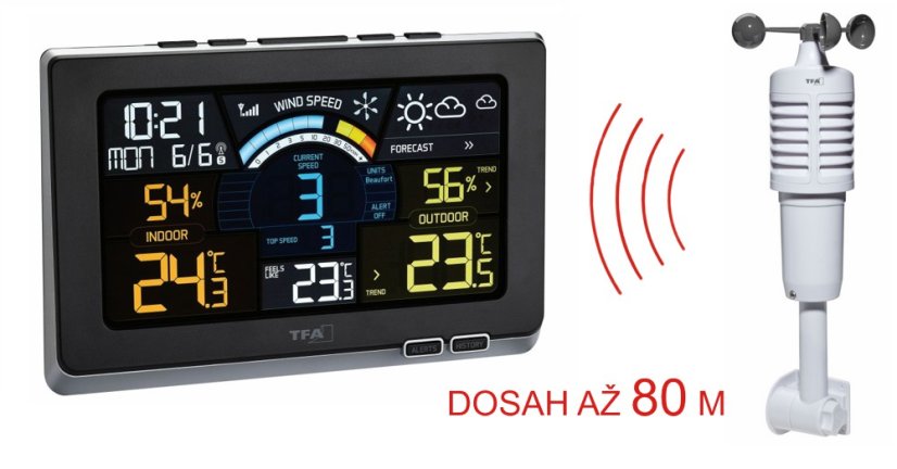TFA 35.1140.01 - SPRING BREEZE - Meteorologická stanice s barevným displejem