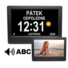 Airbi NOTE - hodiny s kalendářem, textovými upozorněními a fotorámečkem