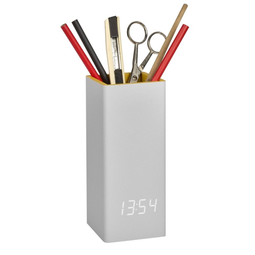 TFA 60.2041.15 - digitální budík a držák na tužky CLOCCO DESK