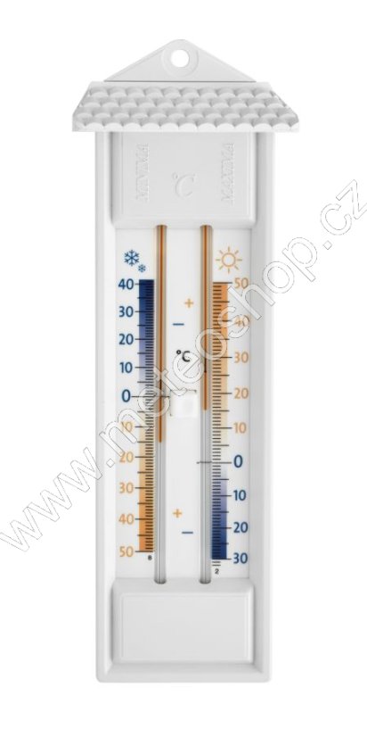 TFA 10.3014.02.01 - Teploměr min-max - bílý s modrooranžovou stupnicí