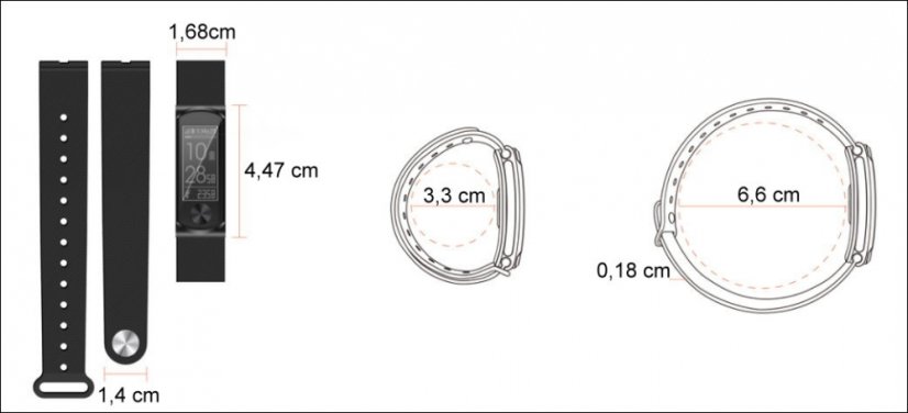 Fitness náramek s měřením tepové frekvence GARNI Q-68HR