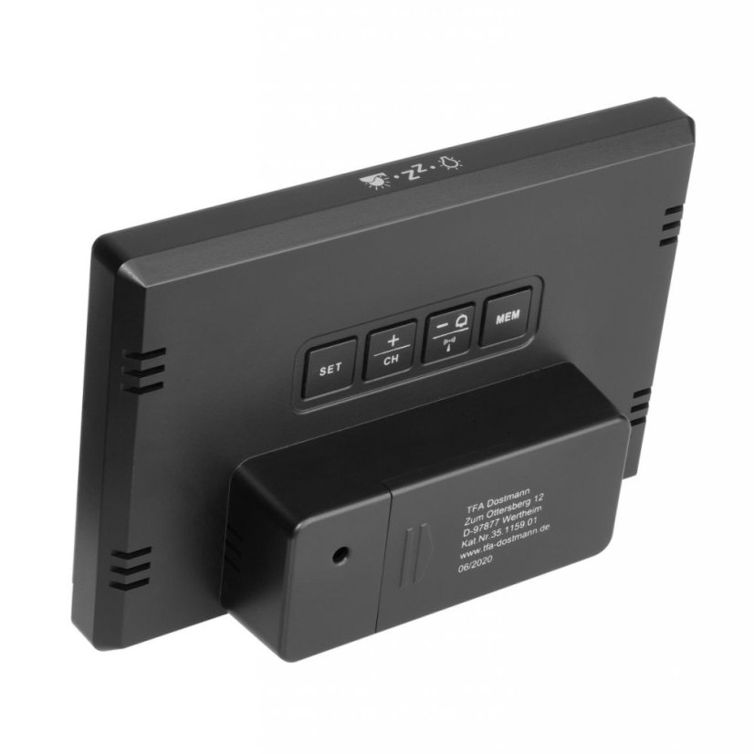 TFA 35.1159.01 - WEATHER BOY - Domácí meteostanice s předpovědí počasí a postavičkou - černá