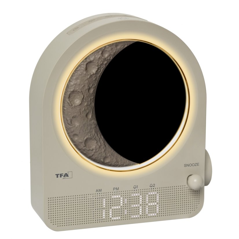 TFA 60.2053.15 - retro světelný budík Měsíc a meteory