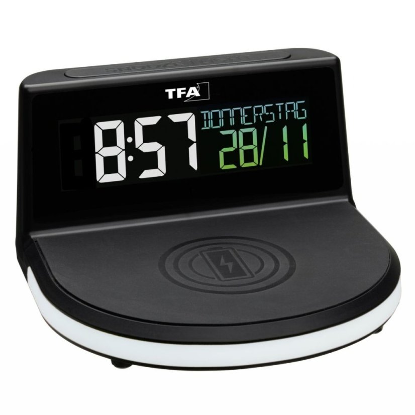 TFA 60.2028.01 - CHARGE-IT WIRELESS - Digitální budík s možností bezdrátového nabíjení