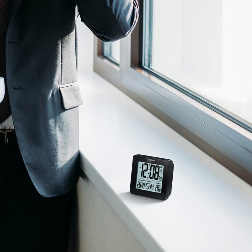 Digitální budík s teploměrem RM510 BLACK