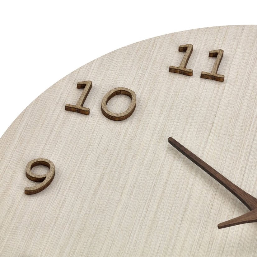 TFA 60.3072.01 - analogové dřevěné nástěnné hodiny - tmavé číslice