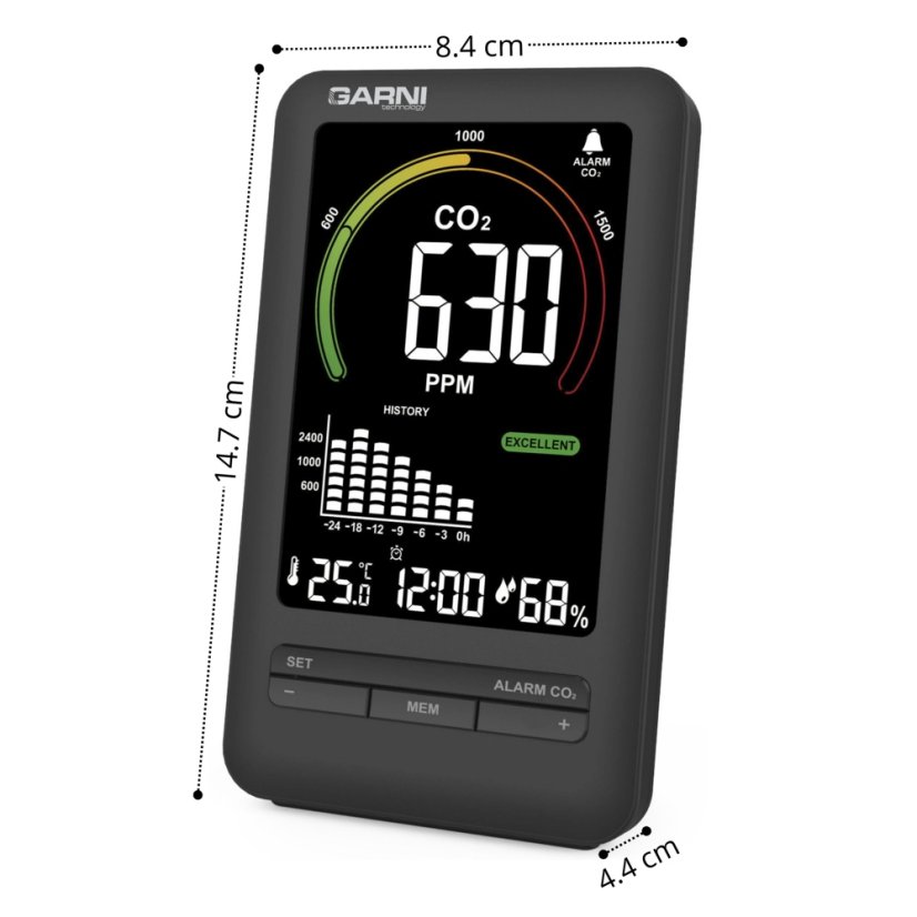 GARNI 206 OneCare – měřič CO2