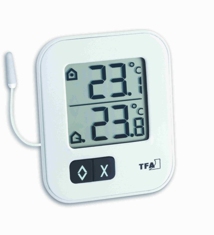 TFA 30.1043.02 - Digitální vnitřní/vnější teploměr