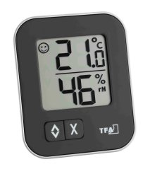 TFA 30.5026.01 - MOXX - Digitální teploměr s vlhkoměrem - černý