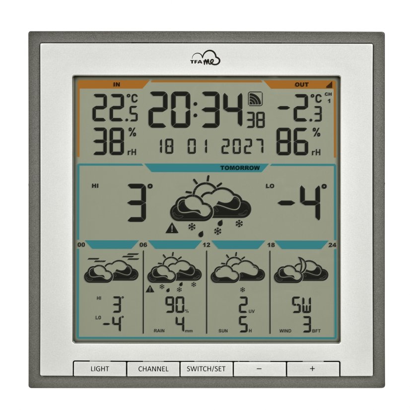TFA 35.8105.10 - Bezdrátová WiFi meteostanice s chytrou předpovědí TFA.me ID-08