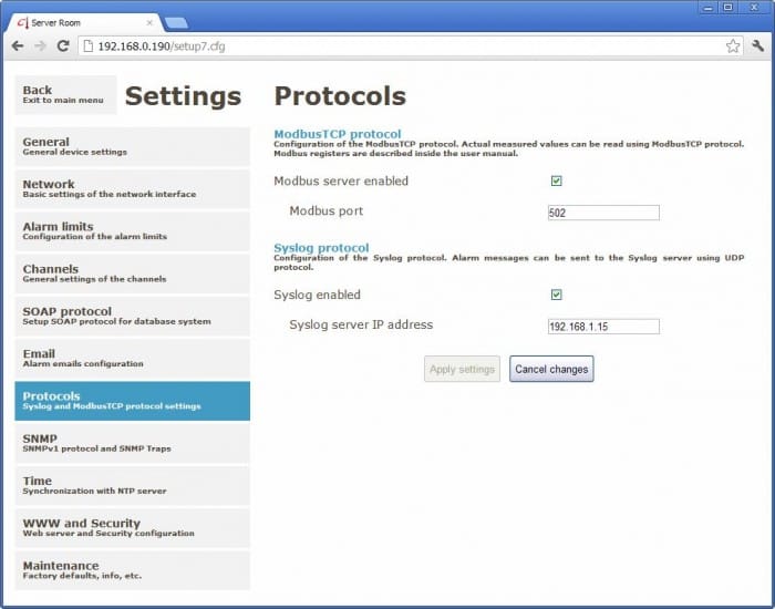 Comet P8510 - Web Sensor - snímač teploty ethernet + kalibrační list
