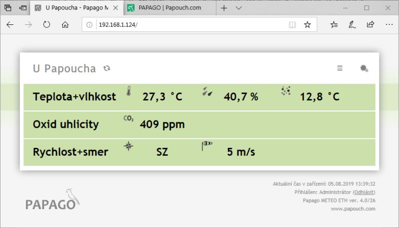 PAPAGO Meteo ETH: Průmyslová meteostanice s Ethernetem a PoE