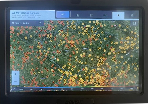 Davis Weatherlink Console mapa
