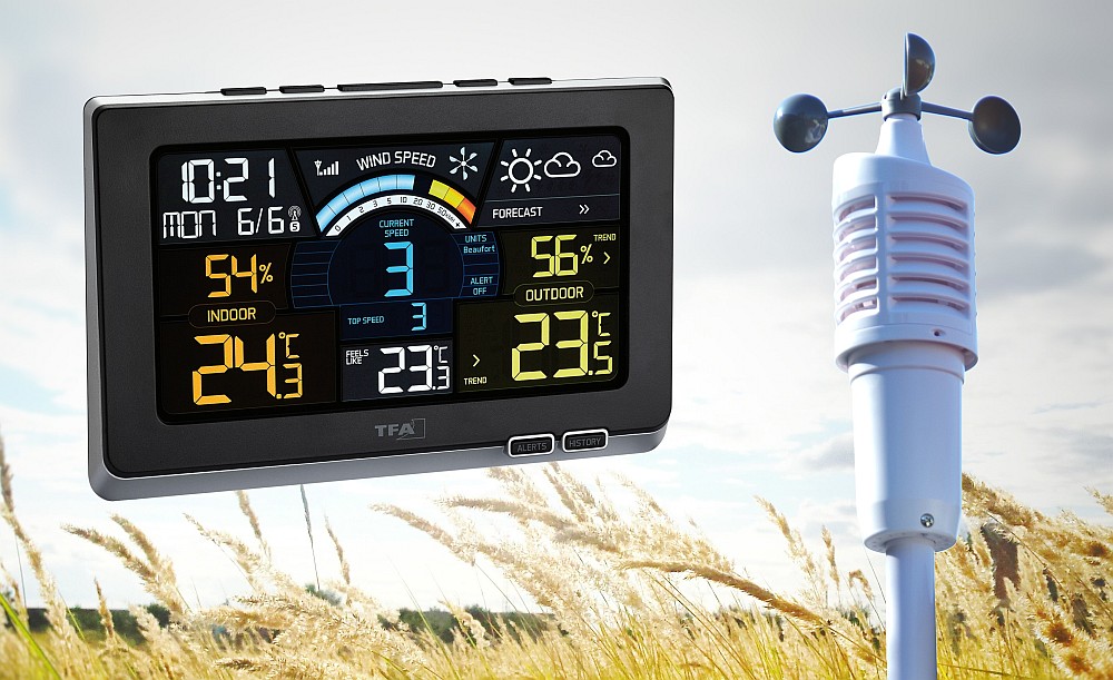 Meteostanice pro měření větru a pocitové teploty Wind chill TFA 35.1140.01 SPRING BREEZE