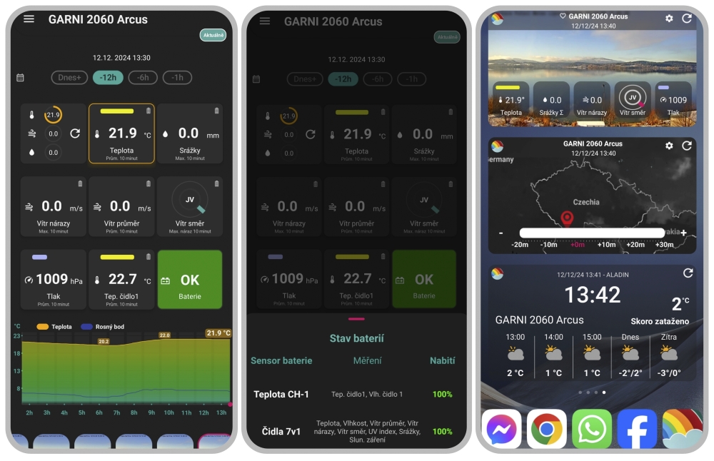 Náhled aplikace Počasí Meteo